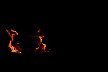 Image showing fire flame on black background