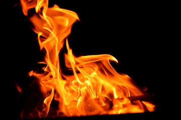 Image showing fire flame on black background