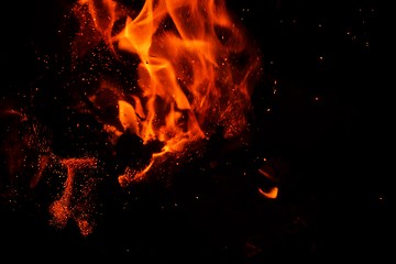 Image showing fire flame on black background