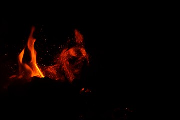 Image showing fire flame on black background