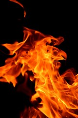 Image showing fire flame on black background