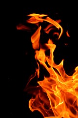 Image showing fire flame on black background