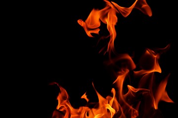 Image showing fire flame on black background