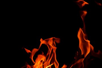 Image showing fire flame on black background