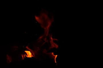 Image showing fire flame on black background