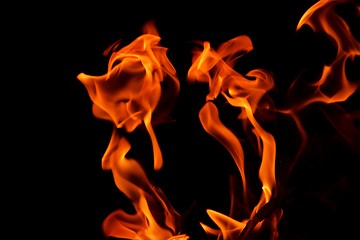 Image showing fire flame on black background