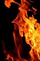 Image showing fire flame on black background