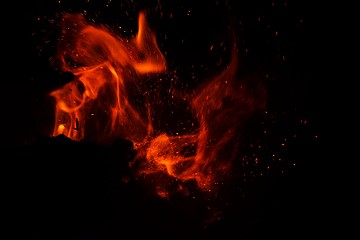 Image showing fire flame on black background