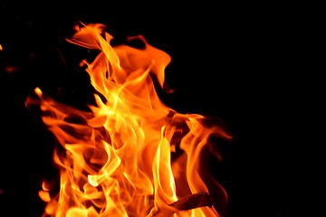 Image showing fire flame on black background