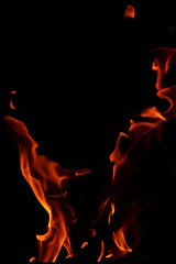 Image showing fire flame on black background