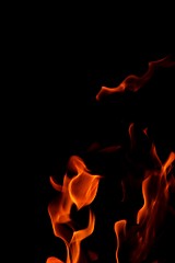 Image showing fire flame on black background