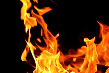 Image showing fire flame on black background