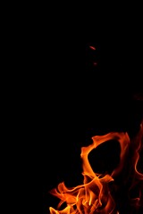 Image showing fire flame on black background