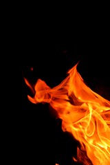 Image showing fire flame on black background