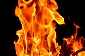 Image showing fire flame on black background