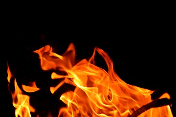 Image showing fire flame on black background