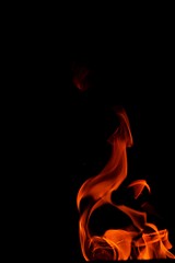 Image showing fire flame on black background