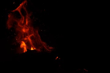 Image showing fire flame on black background