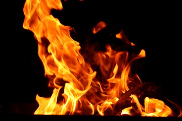 Image showing fire flame on black background