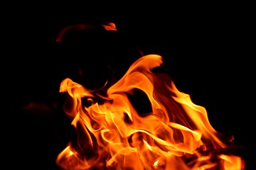 Image showing fire flame on black background