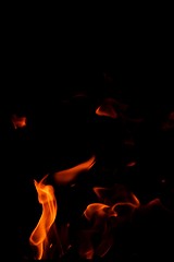 Image showing fire flame on black background