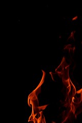 Image showing fire flame on black background