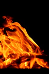 Image showing fire flame on black background