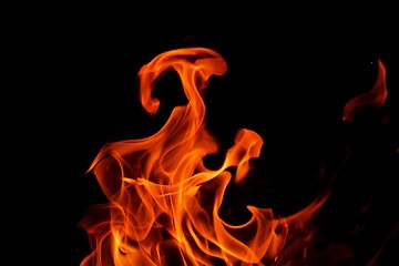 Image showing fire flame on black background