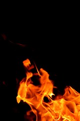 Image showing fire flame on black background