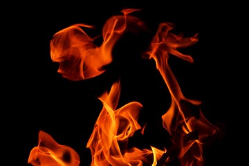 Image showing fire flame on black background