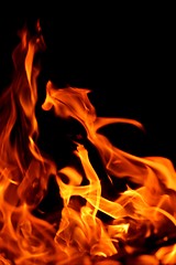 Image showing fire flame on black background