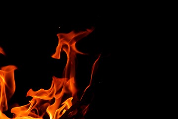 Image showing fire flame on black background