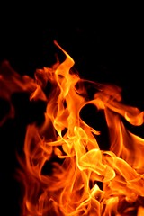 Image showing fire flame on black background