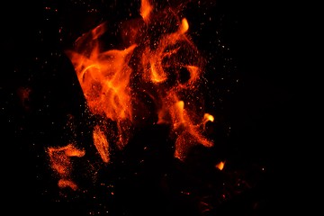 Image showing fire flame on black background