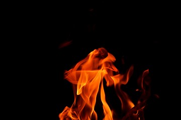 Image showing fire flame on black background