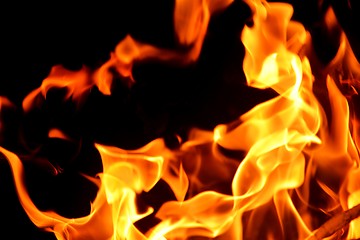 Image showing fire flame on black background