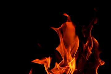 Image showing fire flame on black background