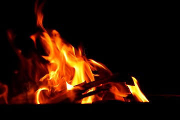 Image showing fire flame on black background