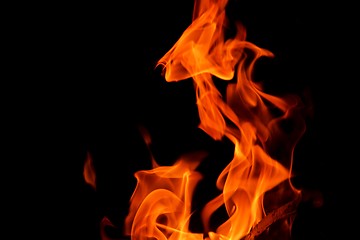 Image showing fire flame on black background