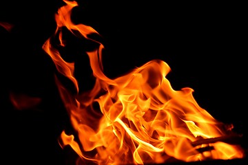 Image showing fire flame on black background