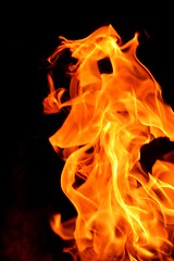 Image showing fire flame on black background