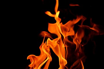 Image showing fire flame on black background