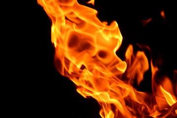 Image showing fire flame on black background