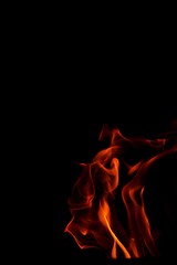 Image showing fire flame on black background