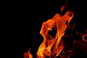 Image showing fire flame on black background