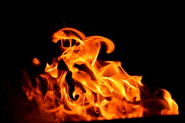 Image showing fire flame on black background