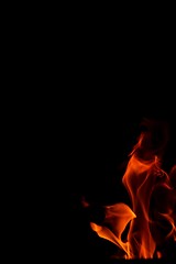 Image showing fire flame on black background