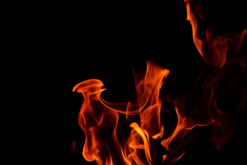 Image showing fire flame on black background