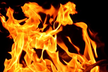 Image showing fire flame on black background