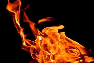 Image showing fire flame on black background